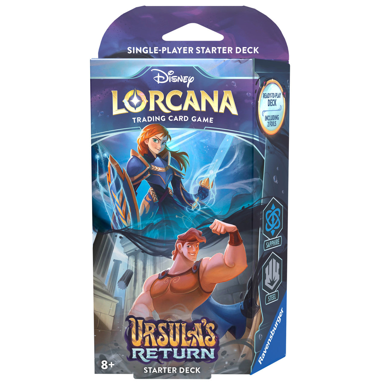 Disney Lorcana - Ursula's Revenge - Starter Deck - Sapphire & Steel (Anna & Hercules) | Viridian Forest