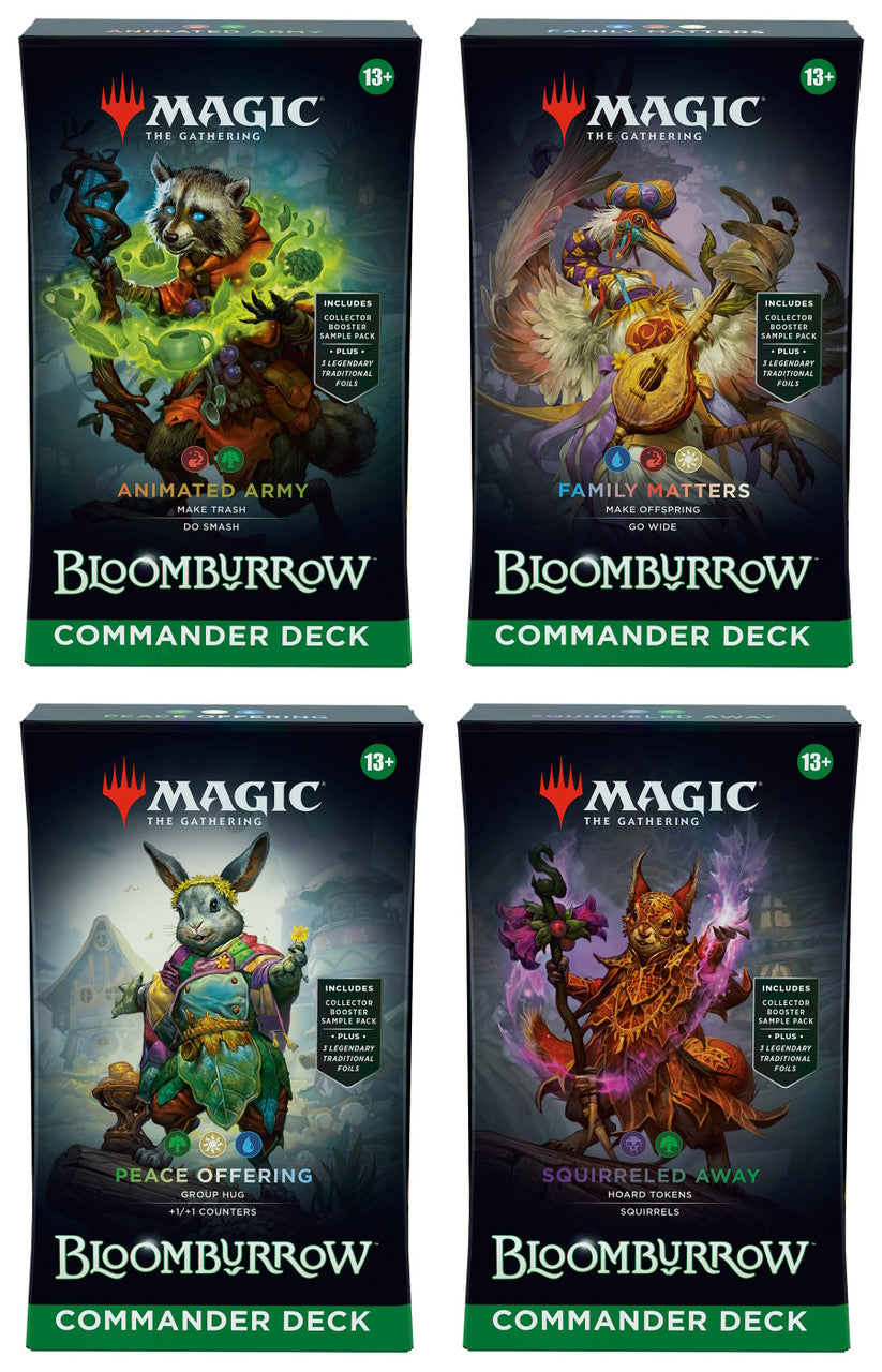 Magic The Gathering: Bloomburrow - Commander Deck Display (Full Set of Four) | Viridian Forest
