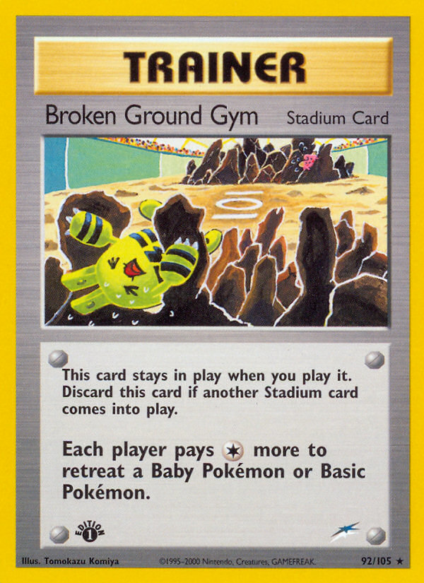 Broken Ground Gym (92/105) [Neo Destiny 1st Edition] | Viridian Forest