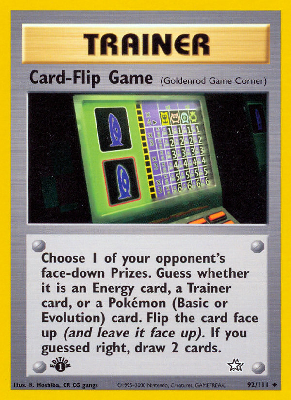 Card-Flip Game (92/111) [Neo Genesis 1st Edition] | Viridian Forest