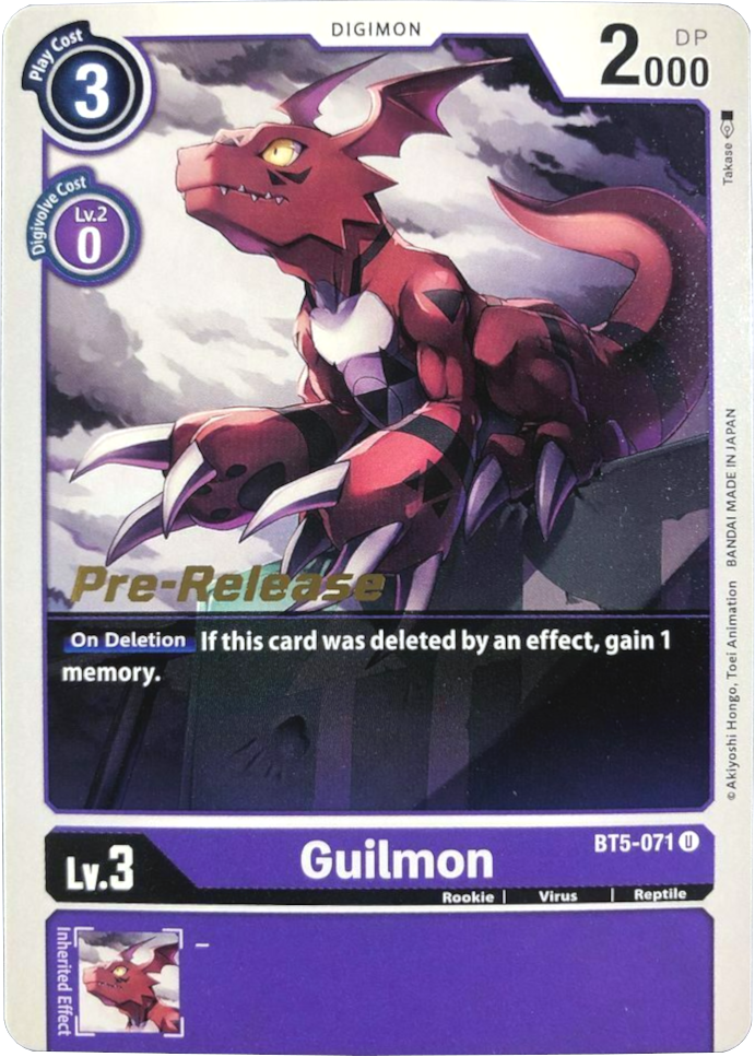 Guilmon [BT5-071] [Battle of Omni Pre-Release Promos] | Viridian Forest