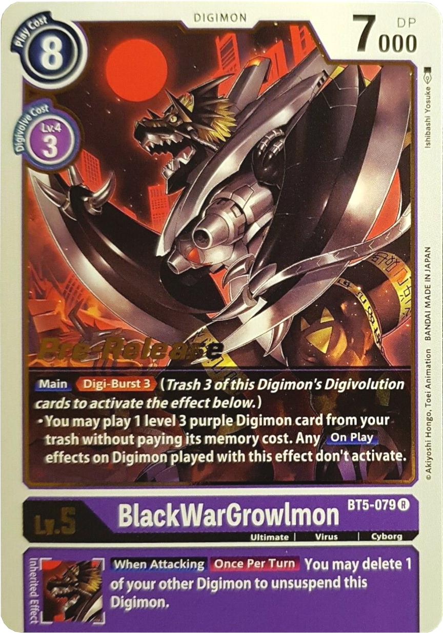 BlackWarGrowlmon [BT5-079] [Battle of Omni Pre-Release Promos] | Viridian Forest