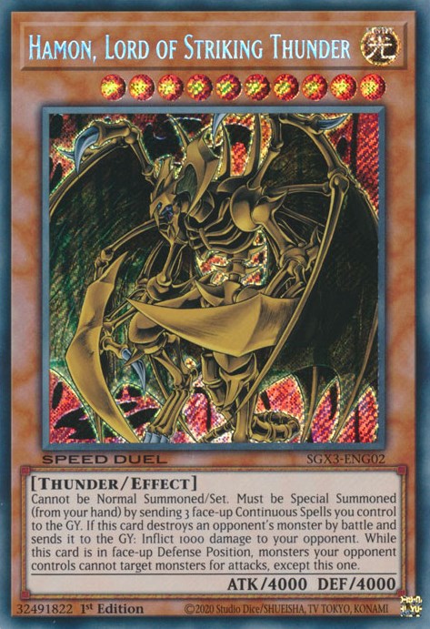 Hamon, Lord of Striking Thunder [SGX3-ENG02] Secret Rare | Viridian Forest
