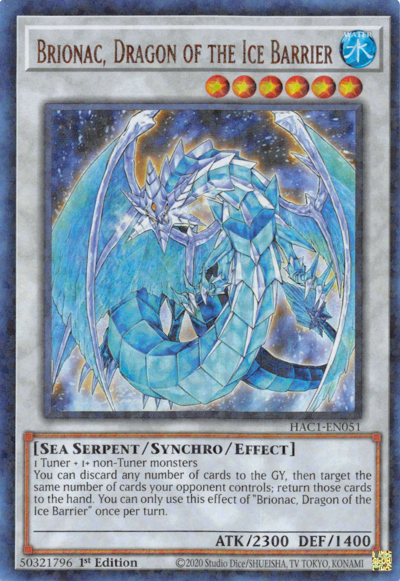 Brionac, Dragon of the Ice Barrier (Duel Terminal) [HAC1-EN051] Parallel Rare | Viridian Forest