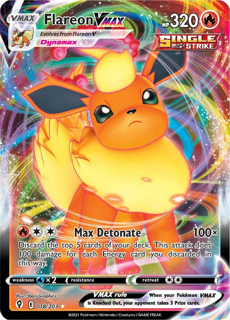 Flareon VMAX  - 018/203 - Evolving Skies - Ultra Rare | Viridian Forest