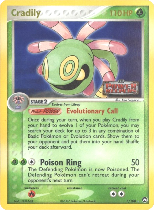 Cradily (7/108) (Stamped) [EX: Power Keepers] | Viridian Forest