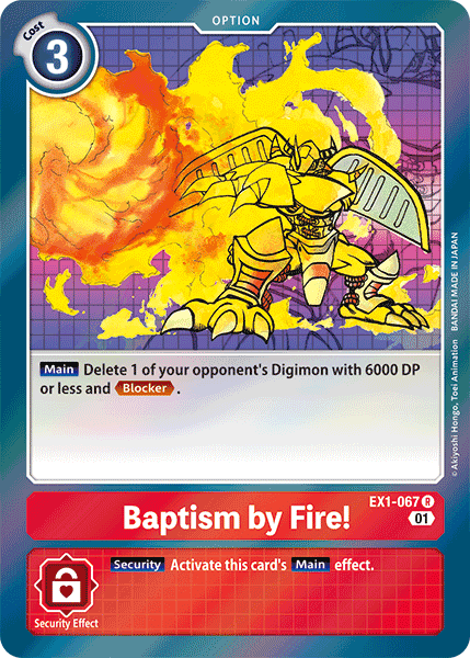 Baptism by Fire! - EX1-067 R - EX01 Classic Collection | Viridian Forest