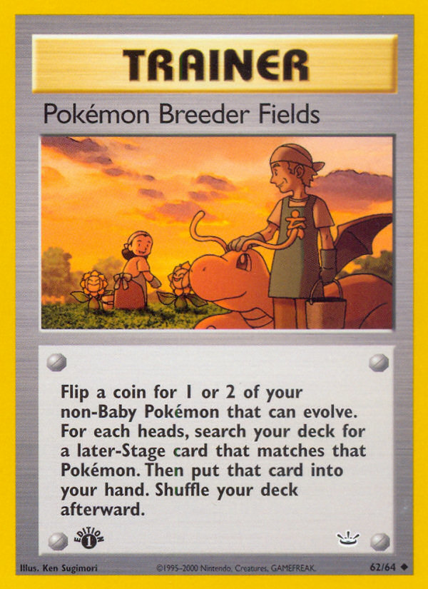 Pokemon Breeder Fields (62/64) [Neo Revelation 1st Edition] | Viridian Forest