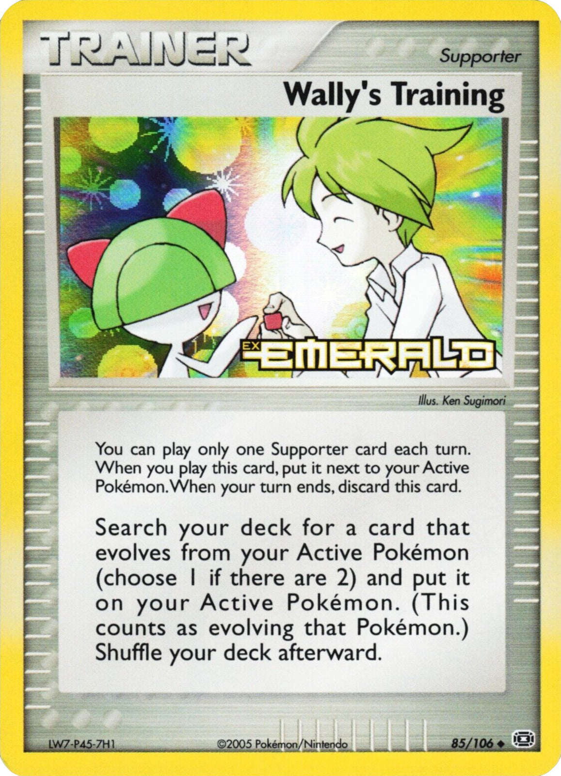 Wally's Training (85/106) (Stamped) [EX: Emerald] | Viridian Forest