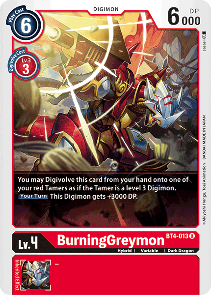 BurningGreymon - BT4-013 U - Great Legend | Viridian Forest
