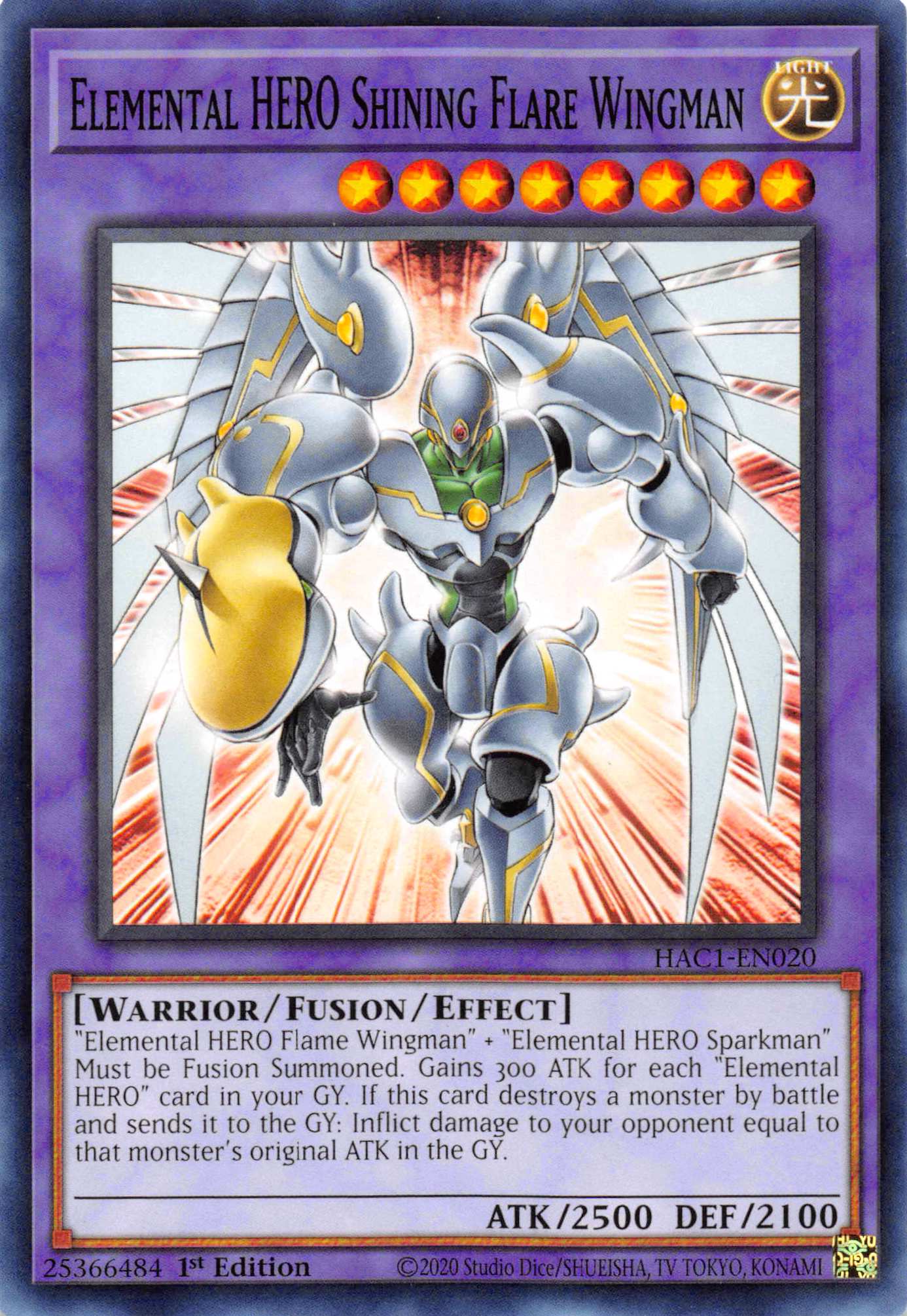 Elemental HERO Shining Flare Wingman (Duel Terminal) [HAC1-EN020] Parallel Rare | Viridian Forest