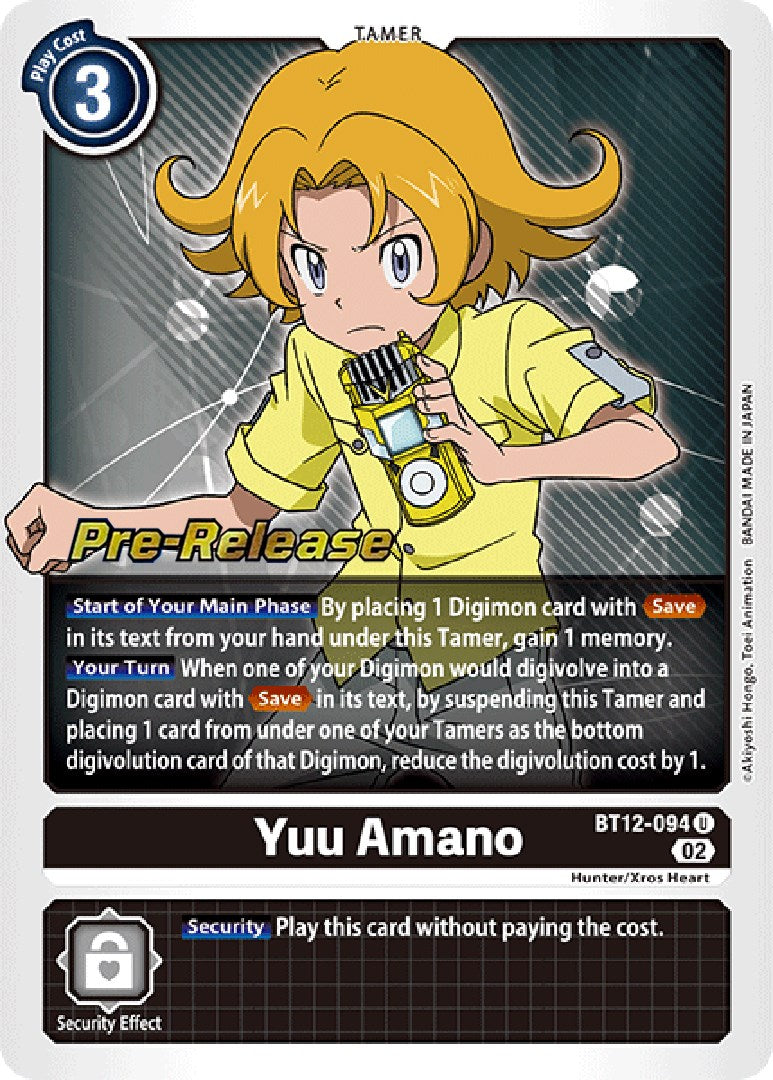 Yuu Amano [BT12-094] [Across Time Pre-Release Cards] | Viridian Forest
