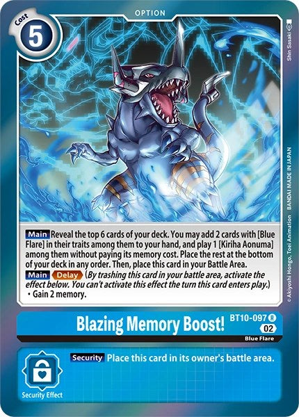 Blazing Memory Boost! [BT10-097] [Revision Pack Cards] | Viridian Forest