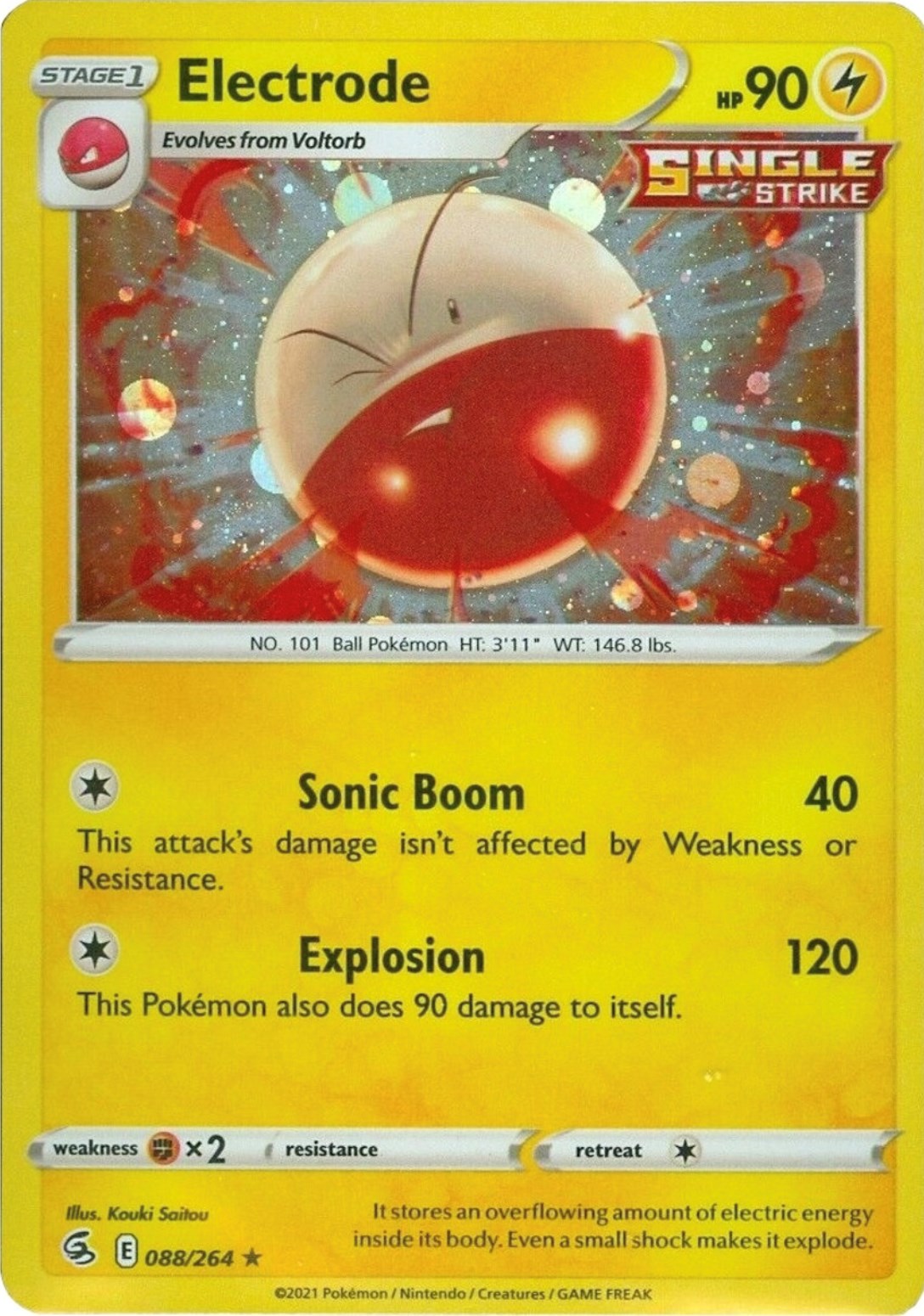 Electrode (088/264) (Cosmos Holo) [Sword & Shield: Fusion Strike] | Viridian Forest