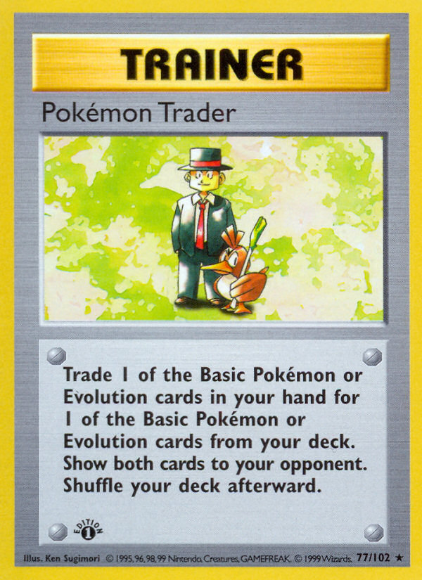 Pokemon Trader (77/102) [Base Set 1st Edition] | Viridian Forest