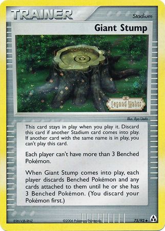 Giant Stump (75/92) (Stamped) [EX: Legend Maker] | Viridian Forest