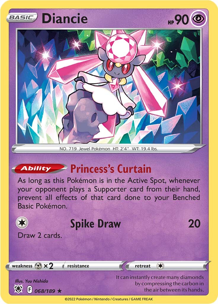 Diancie - 068/189 - Astral Radiance - Holo | Viridian Forest