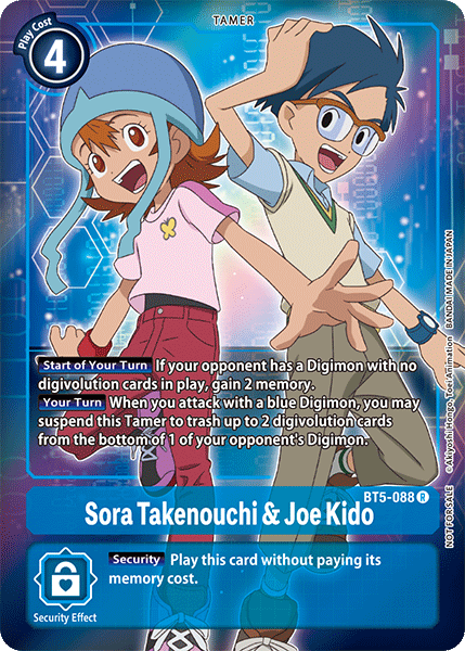 Sora Takenouchi & Joe Kido (Box Topper) - BT5-088 R - Battle of Omni | Viridian Forest