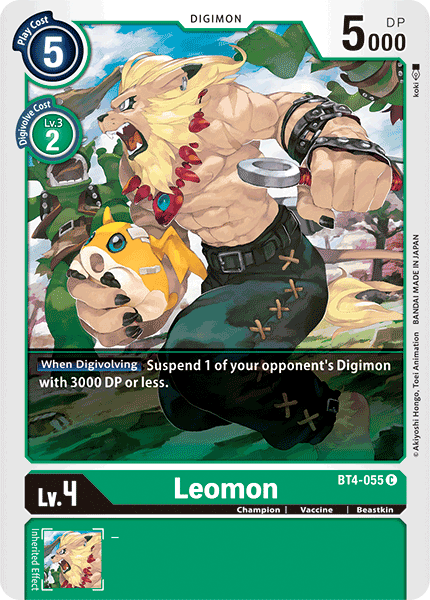 Leomon - BT4-055 C - Great Legend | Viridian Forest