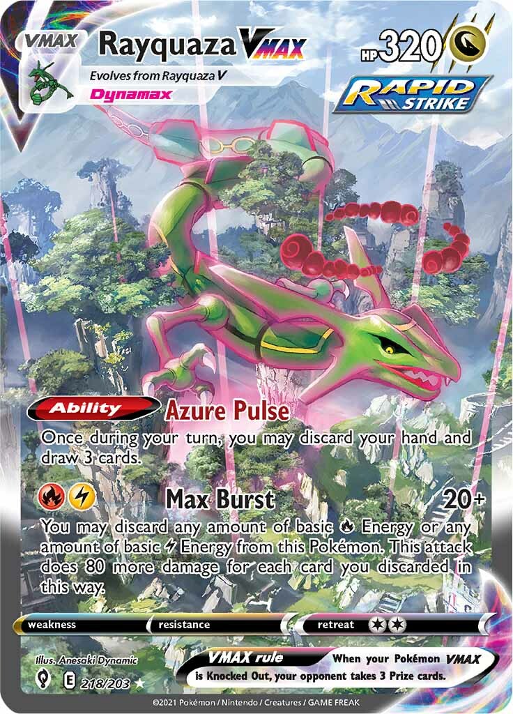 Rayquaza VMAX  - 218/203 - Evolving Skies - Secret Rare | Viridian Forest