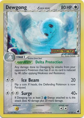 Dewgong (15/101) (Delta Species) (Stamped) [EX: Dragon Frontiers] | Viridian Forest