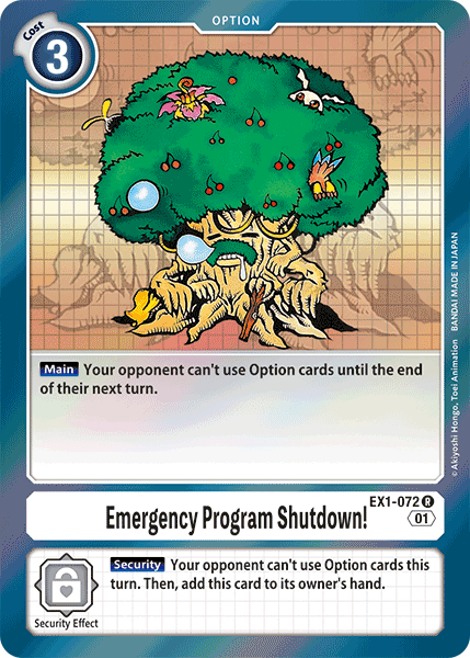 Emergency Program Shutdown! - EX1-072 R - EX01 Classic Collection | Viridian Forest