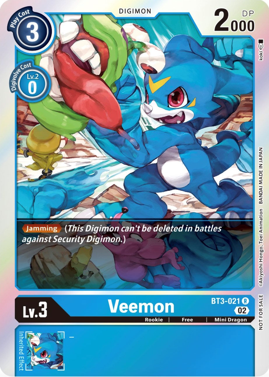 Veemon - BT3-021 (Official Tournament Pack Vol.8) [Release Special Booster Promos] | Viridian Forest