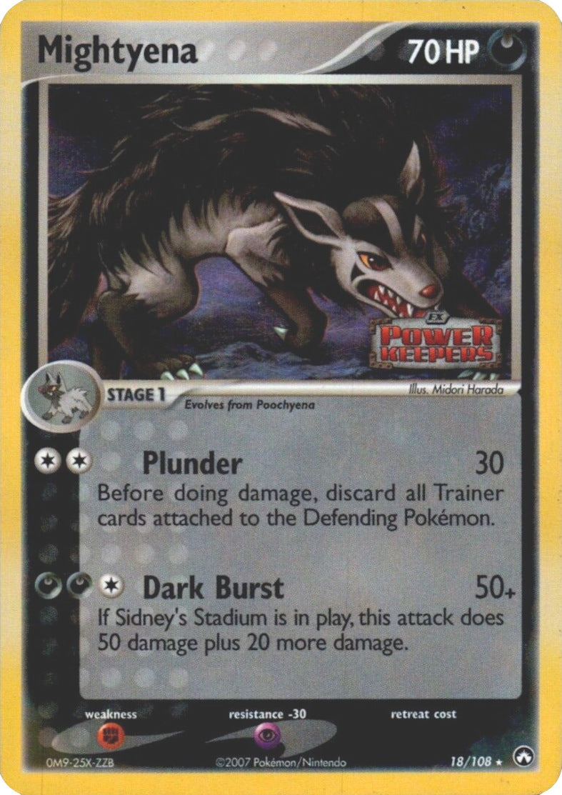 Mightyena (18/108) (Stamped) [EX: Power Keepers] | Viridian Forest
