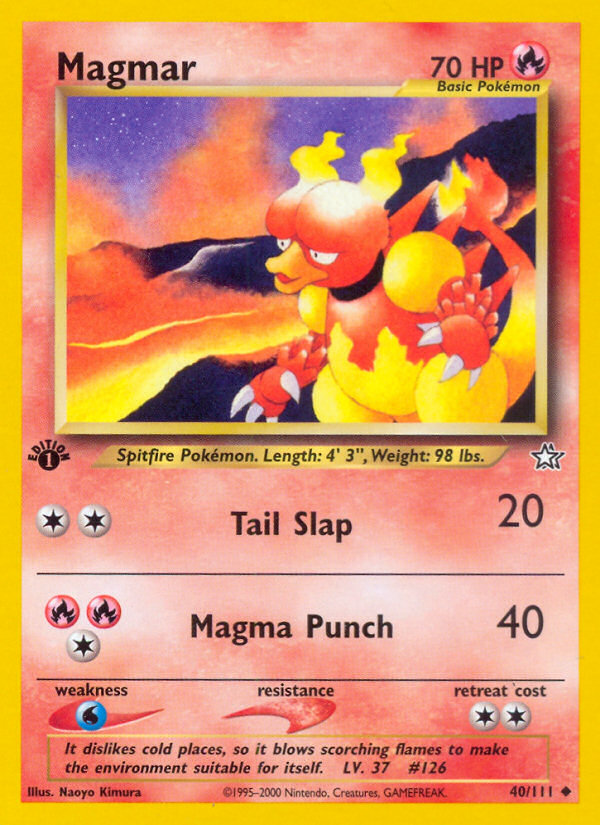 Magmar (40/111) [Neo Genesis 1st Edition] | Viridian Forest