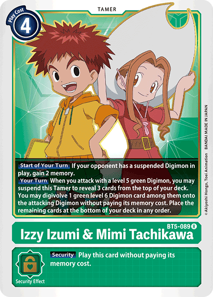 Izzy Izumi & Mimi Tachikawa - BT5-089 R - Battle of Omni | Viridian Forest