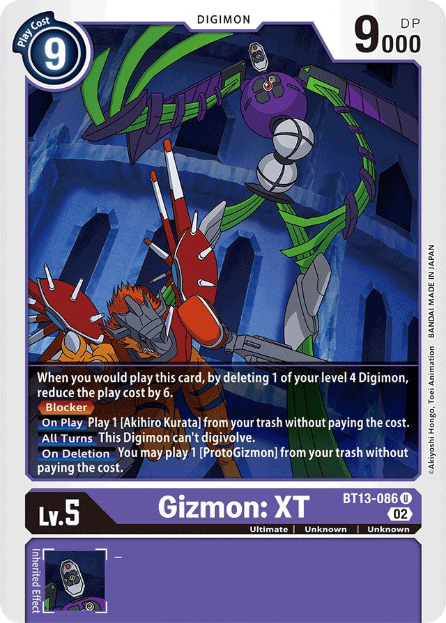 Gizmon: XT [BT13-086] [Versus Royal Knight Booster] | Viridian Forest