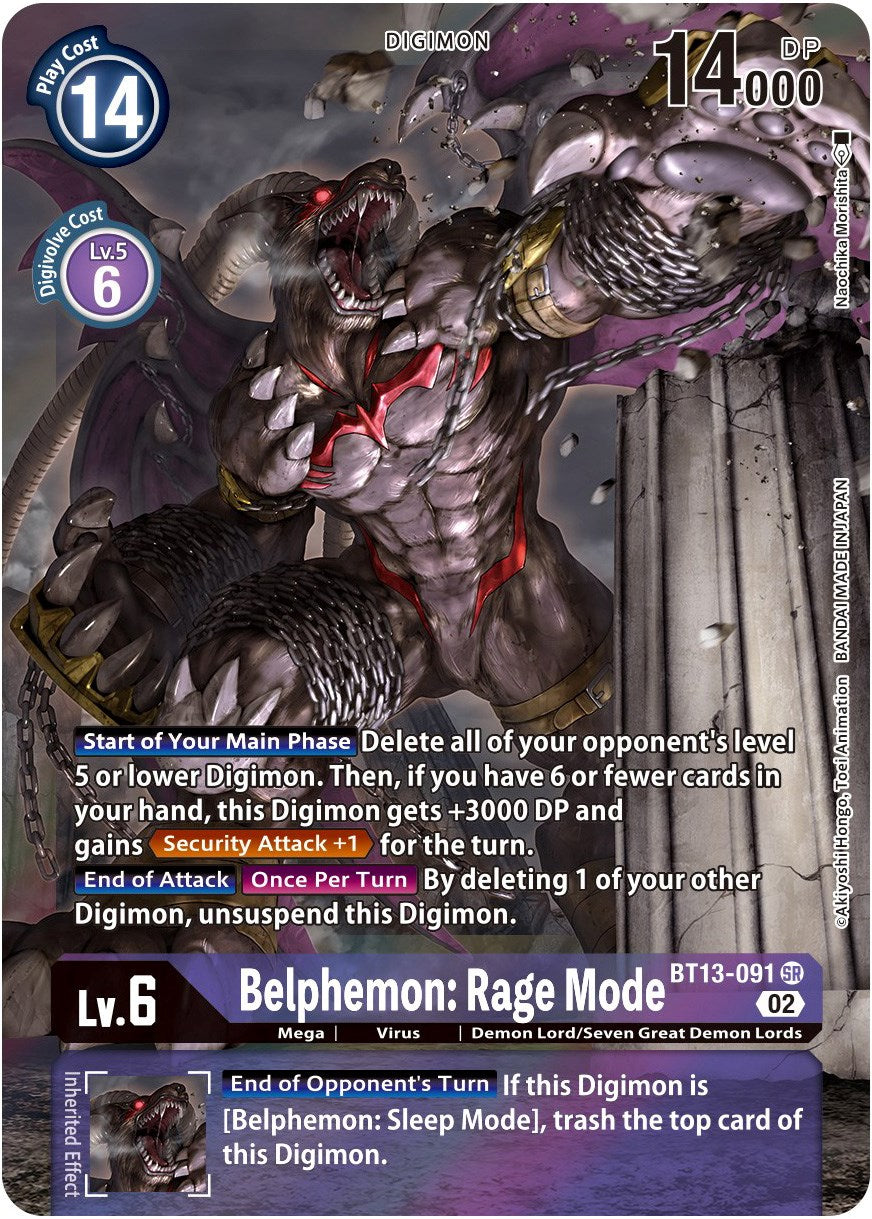 Belphemon: Rage Mode [BT13-091] (Alternate Art) [Versus Royal Knight Booster] | Viridian Forest