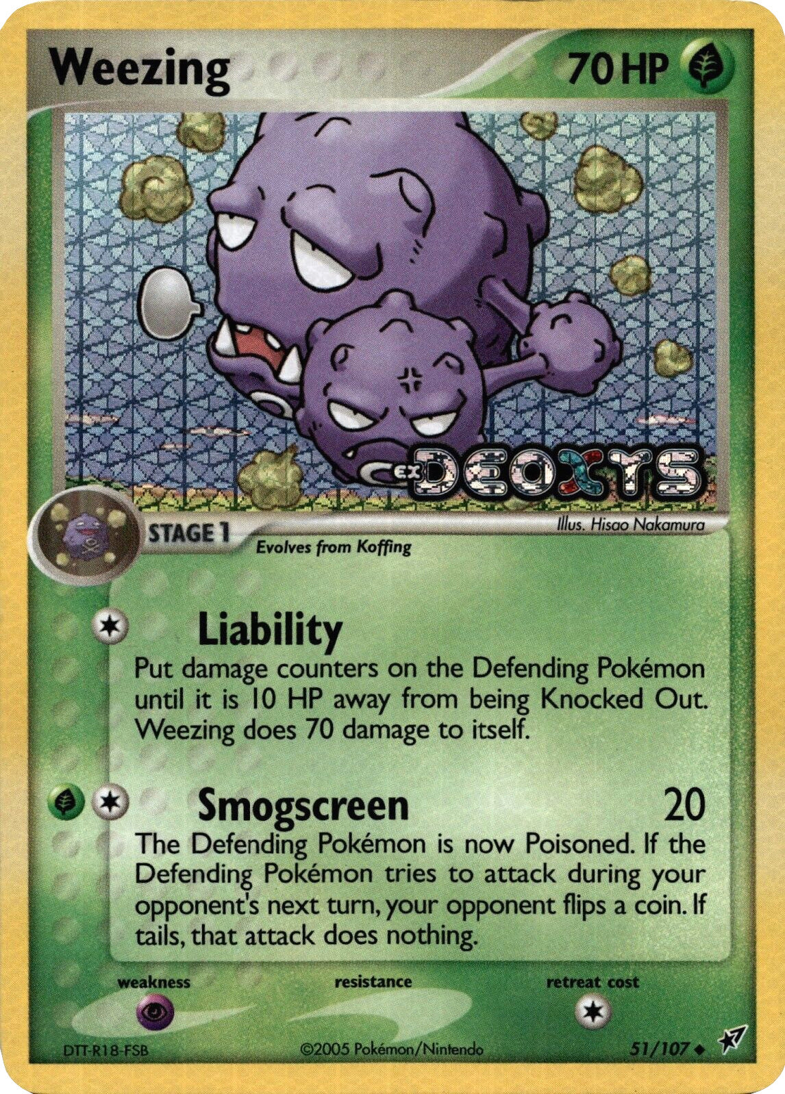 Weezing (51/107) (Stamped) [EX: Deoxys] | Viridian Forest