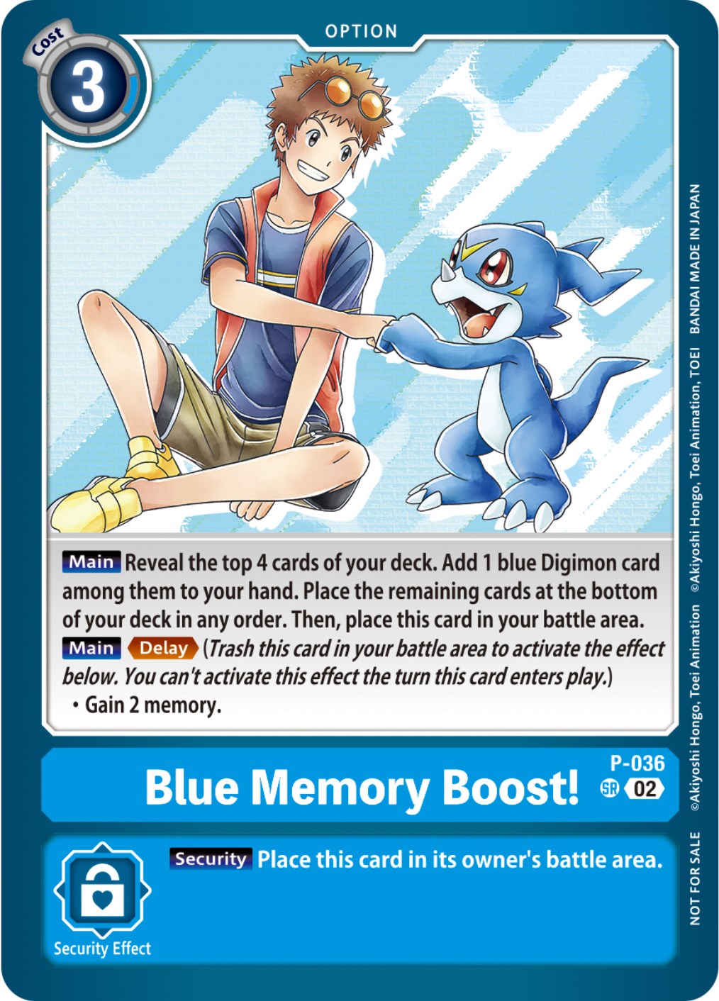 Blue Memory Boost! [P-036] (NYCC 2023 Demo Deck) [Promotional Cards] | Viridian Forest