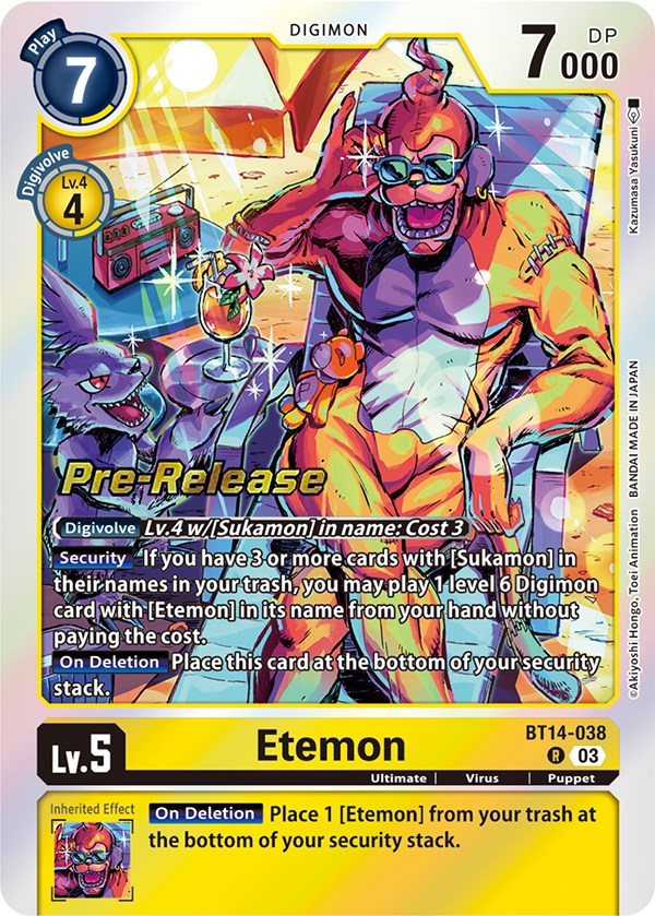 Etemon [BT14-038] [Blast Ace Pre-Release Cards] | Viridian Forest