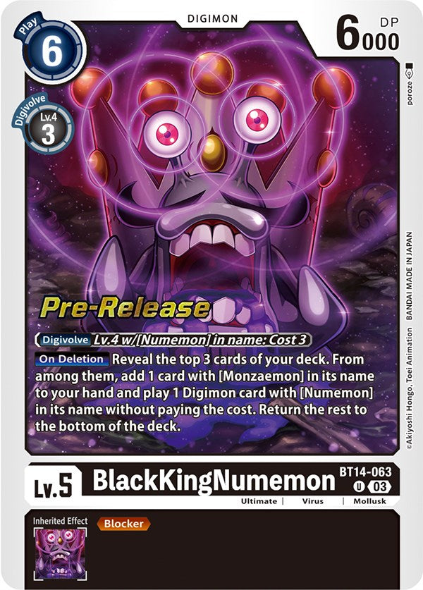 BlackKingNumemon [BT14-063] [Blast Ace Pre-Release Cards] | Viridian Forest
