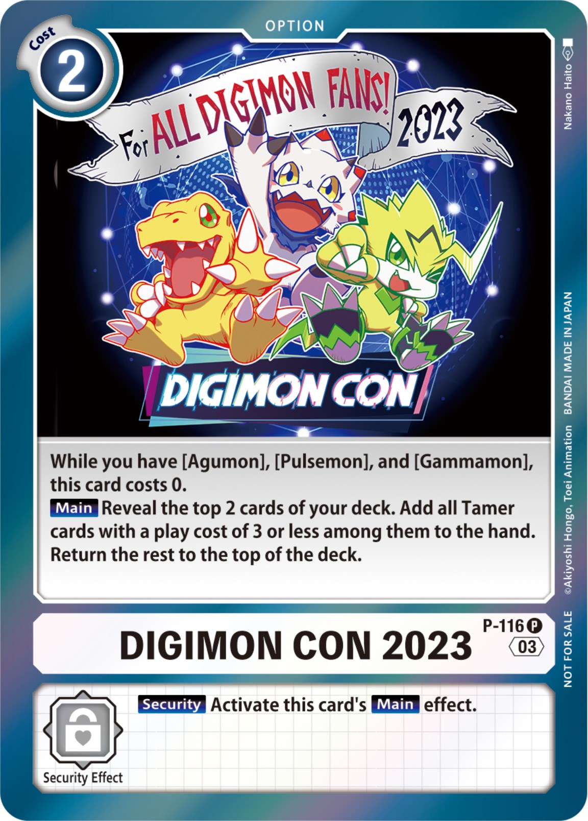 Digimon Con 2023 [P-116] (Official Tournament Pack Vol.11) [Promotional Cards] | Viridian Forest