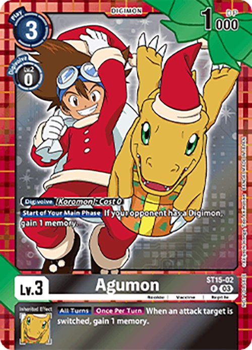 Agumon [ST15-02] (Winter Holiday 2023) [Starter Deck: Dragon of Courage] | Viridian Forest