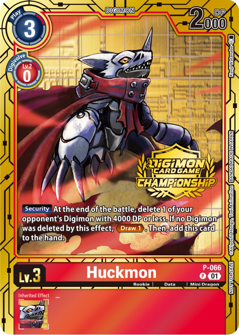 Huckmon [P-066] (Championship 2023 Gold Card Set) [Promotional Cards] | Viridian Forest