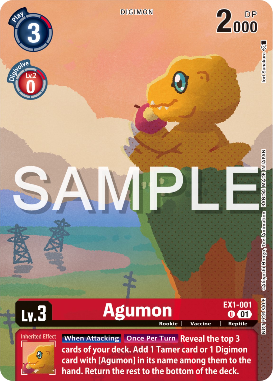 Agumon [EX1-001] (Digimon Illustration Competition Pack 2023) [Classic Collection Promos] | Viridian Forest