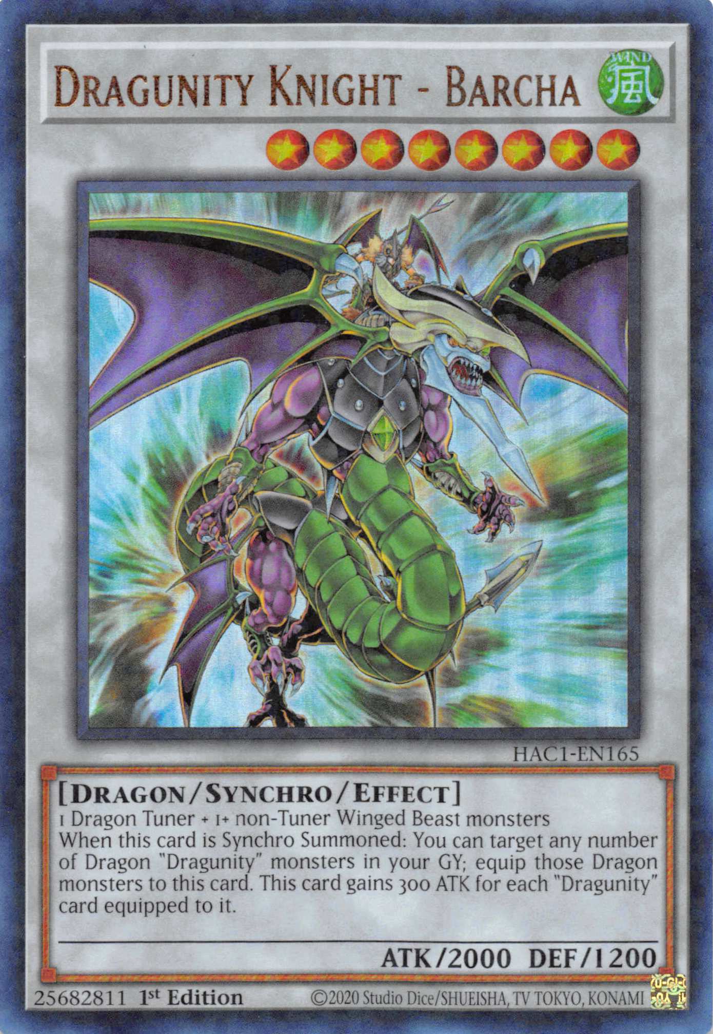 Dragunity Knight - Barcha (Duel Terminal) [HAC1-EN165] Parallel Rare | Viridian Forest