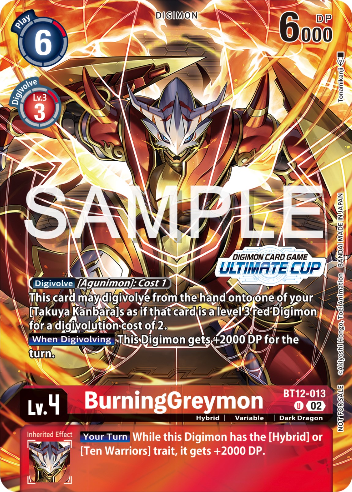 BurningGreymon [BT12-013] (Ultimate Cup 2024) [Across Time Promos] | Viridian Forest