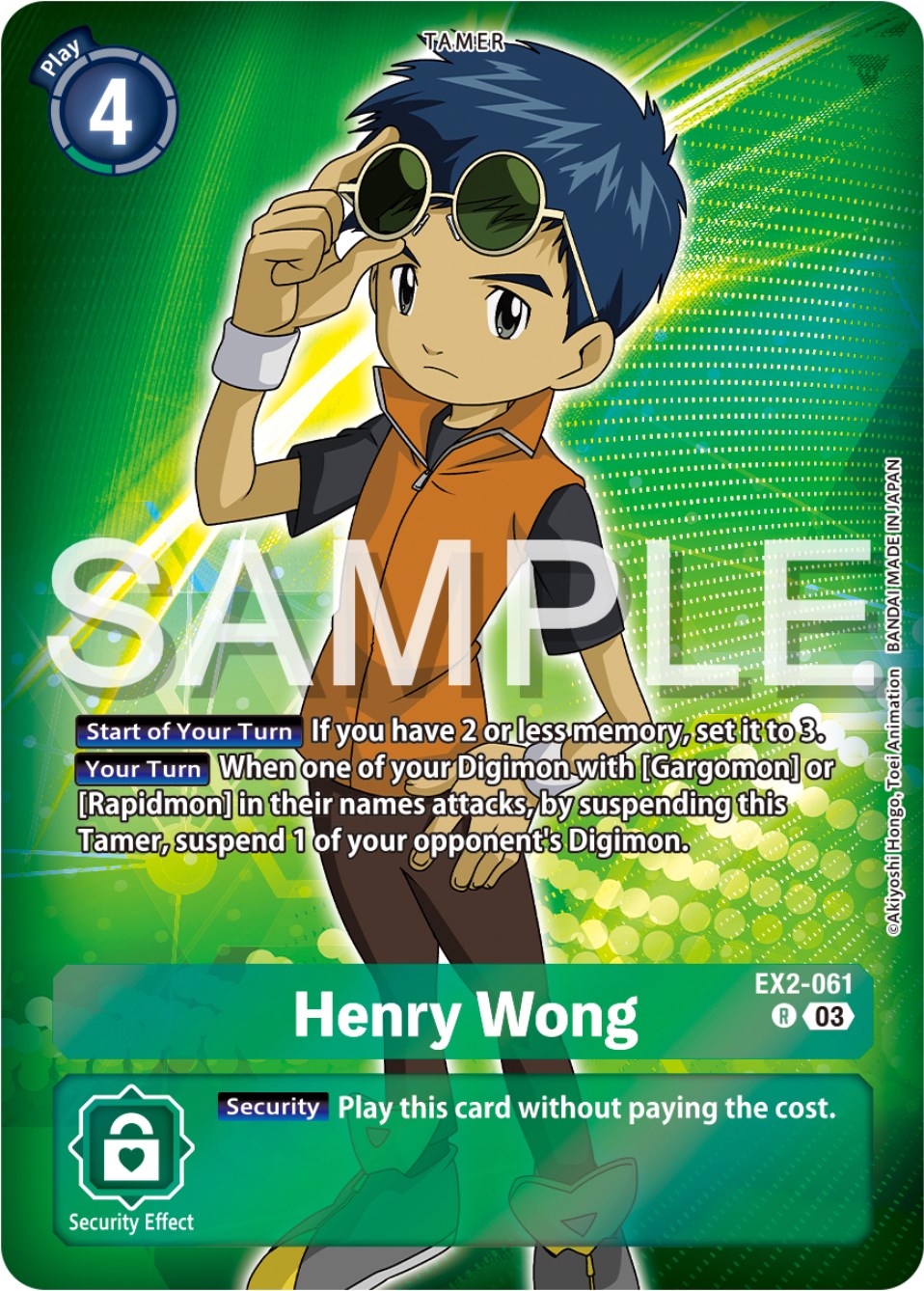 Henry Wong [EX2-061] (Reprint) [Starter Deck: Double Typhoon Advanced Deck Set] | Viridian Forest