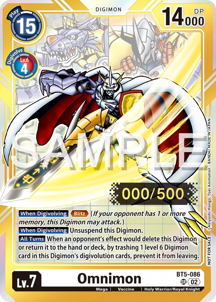 Omnimon [BT5-086] (Serial Numbered) [Battle of Omni Promos] | Viridian Forest