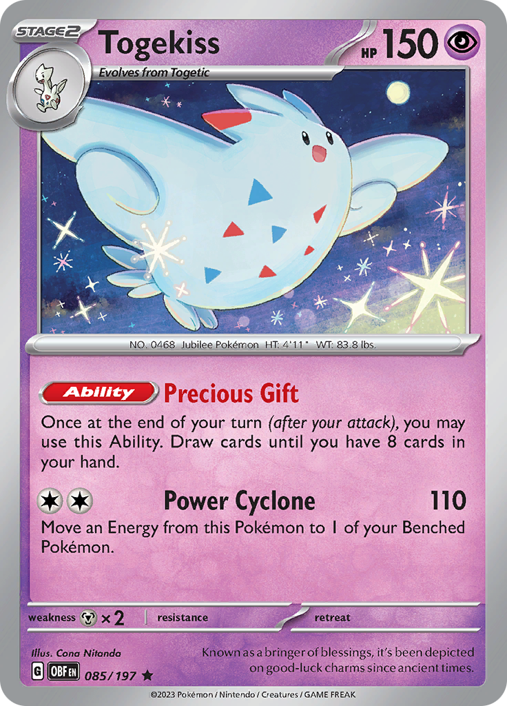 Togekiss - 085/197 - SV - Obsidian Flames - Holo Rare | Viridian Forest