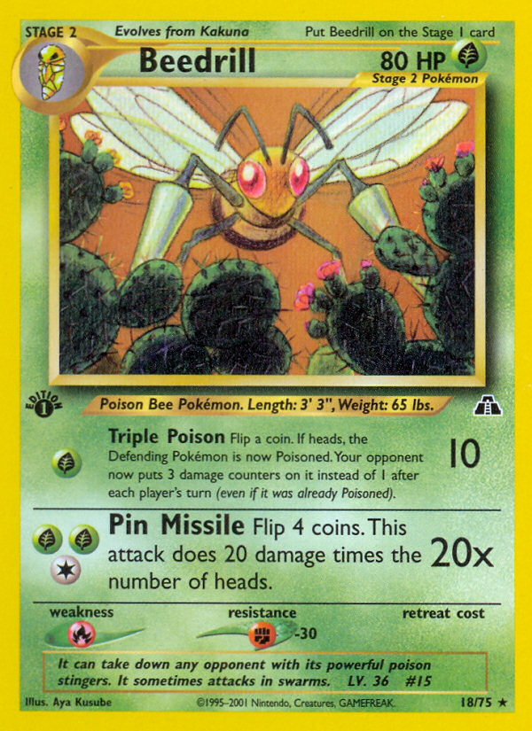 Beedrill (18/75) [Neo Discovery 1st Edition] | Viridian Forest