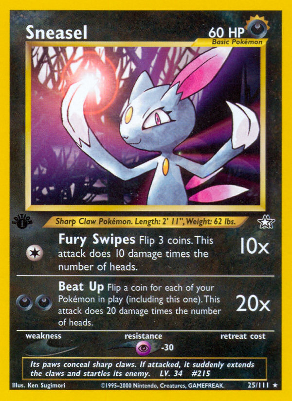 Sneasel (25/111) [Neo Genesis 1st Edition] | Viridian Forest