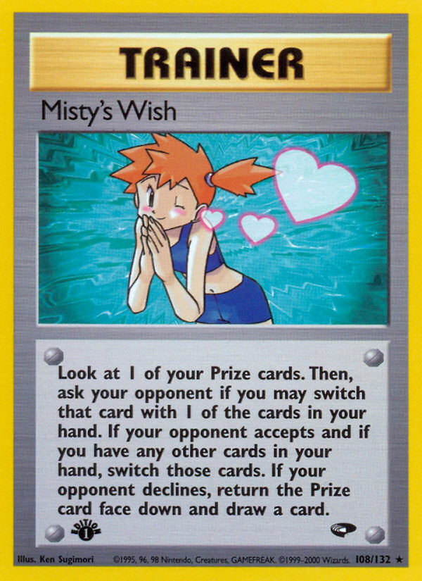 Misty's Wish (108/132) [Gym Challenge 1st Edition] | Viridian Forest