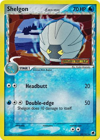 Shelgon (38/101) (Delta Species) (Stamped) [EX: Dragon Frontiers] | Viridian Forest