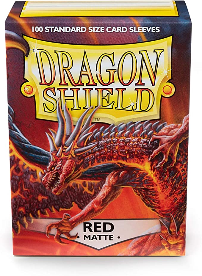 Dragon Shield Sleeves - Matte Red (100) | Viridian Forest